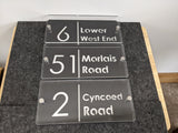 Personalised House Sign Any Text - Tripple Ply with Stainless Steel Mounts