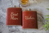 Personalised 8oz Hip Flask Wedding Stag Groomsmen Best Man Usher Gift