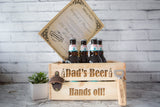 Best Dad Bundle Birthday Beer Crate Bottle Opener Any Age, Text or Font