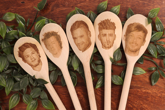 One Direction Gift Harry Styles Wooden Spoons Personalised Engraved