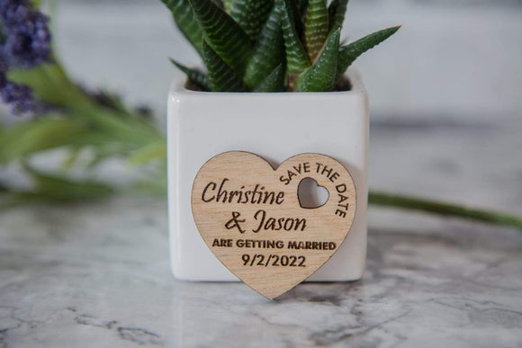 Save the Date Wedding Invite - Personalised Gift Heart