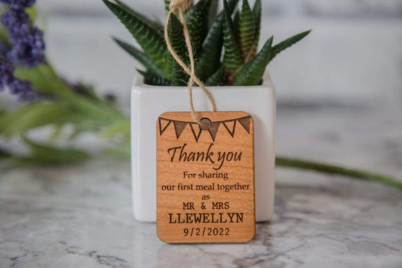 Wedding Favor Thank You Tag - Personalised Gift