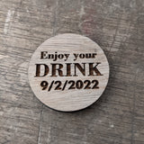 Wedding Favor Drinks Token - Personalised Gift