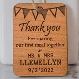 Wedding Favor Thank You Tag - Personalised Gift