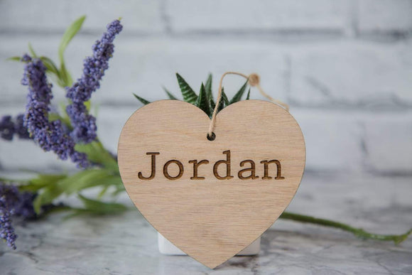 Wedding Table Markers - Decoration Personalised Gift Heart