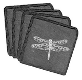 Dragonfly Table Coaster. Personalised Birthday, gift, wedding