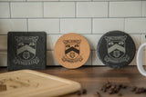 Slate Table Coaster Round- Taibach RFC