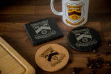 Slate Table Coaster Square - Taibach RFC