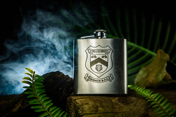 Stainless Steel Whisky Flask - Taibach RFC
