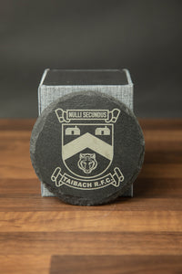 Slate Table Coaster Round- Taibach RFC