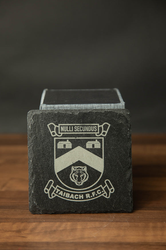 Slate Table Coaster Square - Taibach RFC