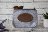 Personalised Make up Bag - Faux Leather Travel Bag