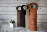 Personalised Wine Tote - Faux Leather 4 Colors