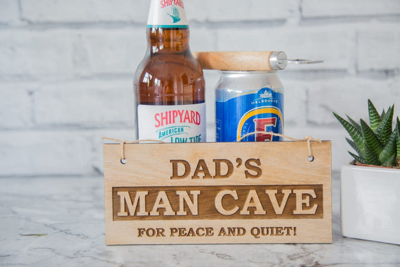 Personalised Dads Man Cave Sign Novelty Garden Gifts Lockdown Birthday Father