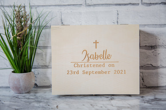 Personalised Christening Memory Box - Baptism Box