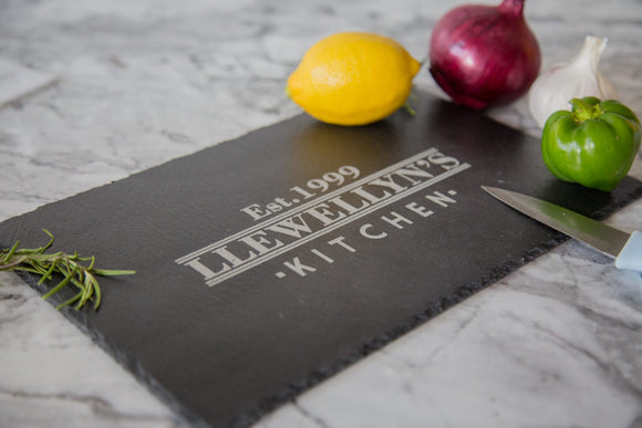 Premium Slate Cheese Board Personalised Est. Design