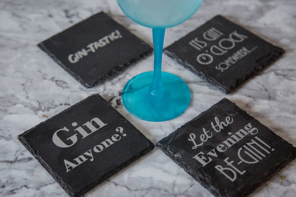 Gin Design Slate Table Coaster - Mother Sister Wife Girlfriend Christmas Gift