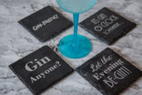 Gin Design Slate Table Coaster - Mother Sister Wife Girlfriend Christmas Gift