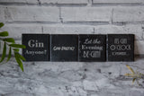 Gin Design Slate Table Coaster - Mother Sister Wife Girlfriend Christmas Gift