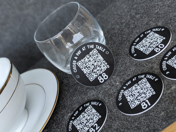 QR Code Table Marker - Bar Pub Restaurant Ordering Round
