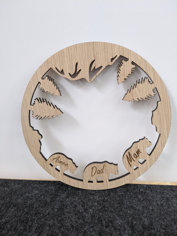 Personalised Family Sign - Round Home Sign