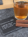 Teacher Design Slate Table Coaster - Gift Birthday Christmas End of Year Term