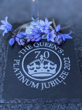 Queen's Platinum Jubilee 2022 Slate Table Coaster