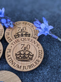 Queen's Platinum Jubilee Fridge Magnet Oak MDF