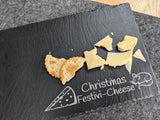 Premium Slate Cheese Board Personalised Christmas Design