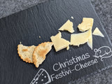 Premium Slate Cheese Board Personalised Christmas Design