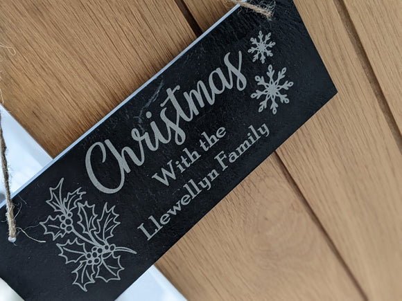 Christmas Sign Plaque Decorations Personalised Sign