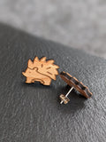 Wooden Earrings with Stainless Steel Back