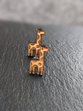 Wooden Earrings with Stainless Steel Back