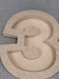 20cm Wooden Letter Initial Number - Tray Bowl Party Fillable Sweets Chocolates Nuts