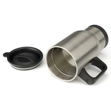 14 oz Stainless Steel Travel Mug Silver