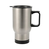 14 oz Stainless Steel Travel Mug Silver