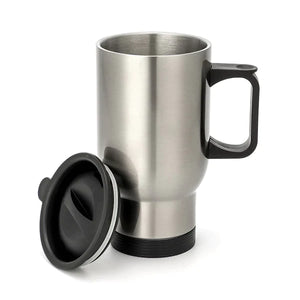 14 oz Stainless Steel Travel Mug Silver
